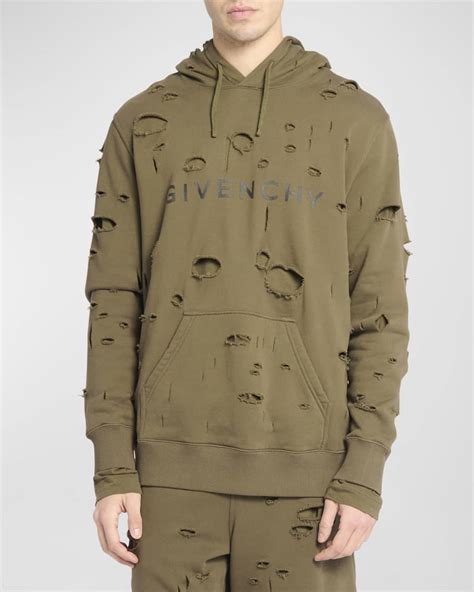 givenchy birds hoodie|Givenchy men's destroyed hoodie.